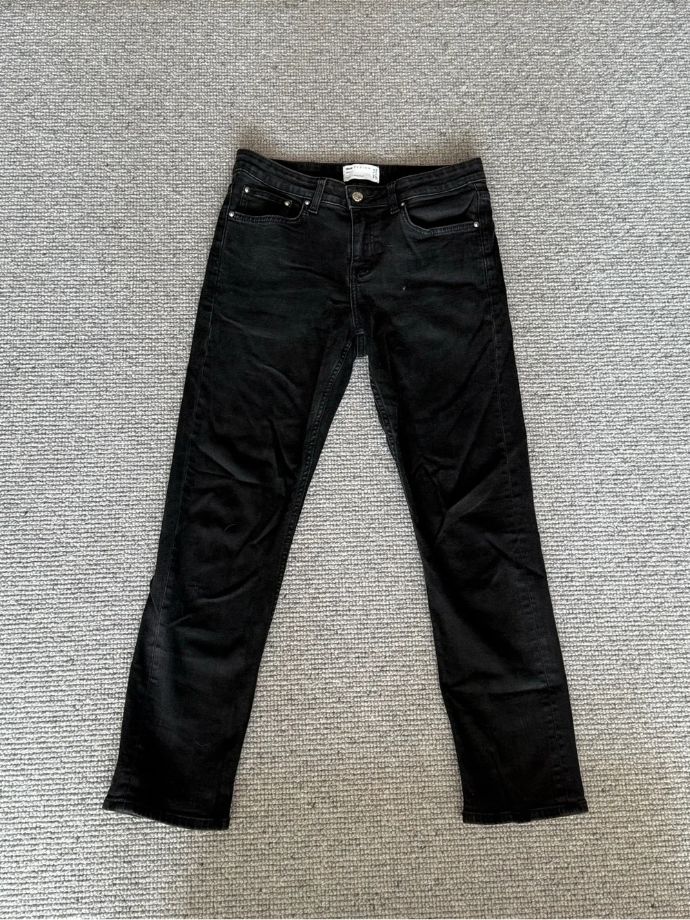 ASOS Design Men's Jeans Slim W30 L30 Black Slacks Straight Leg